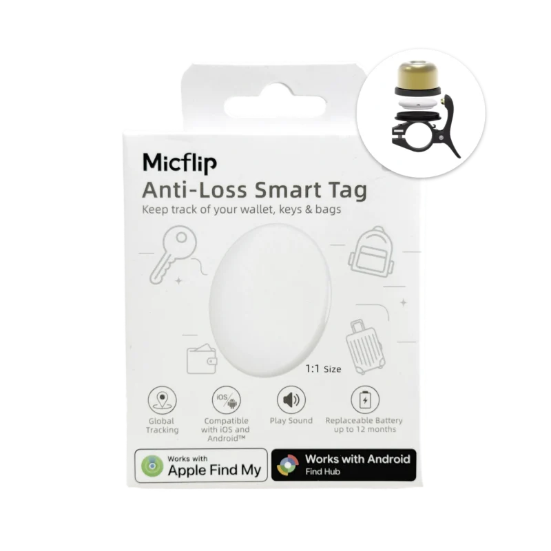 timbre rastreador antirrobo de bicicleta con tecnologia airtag
