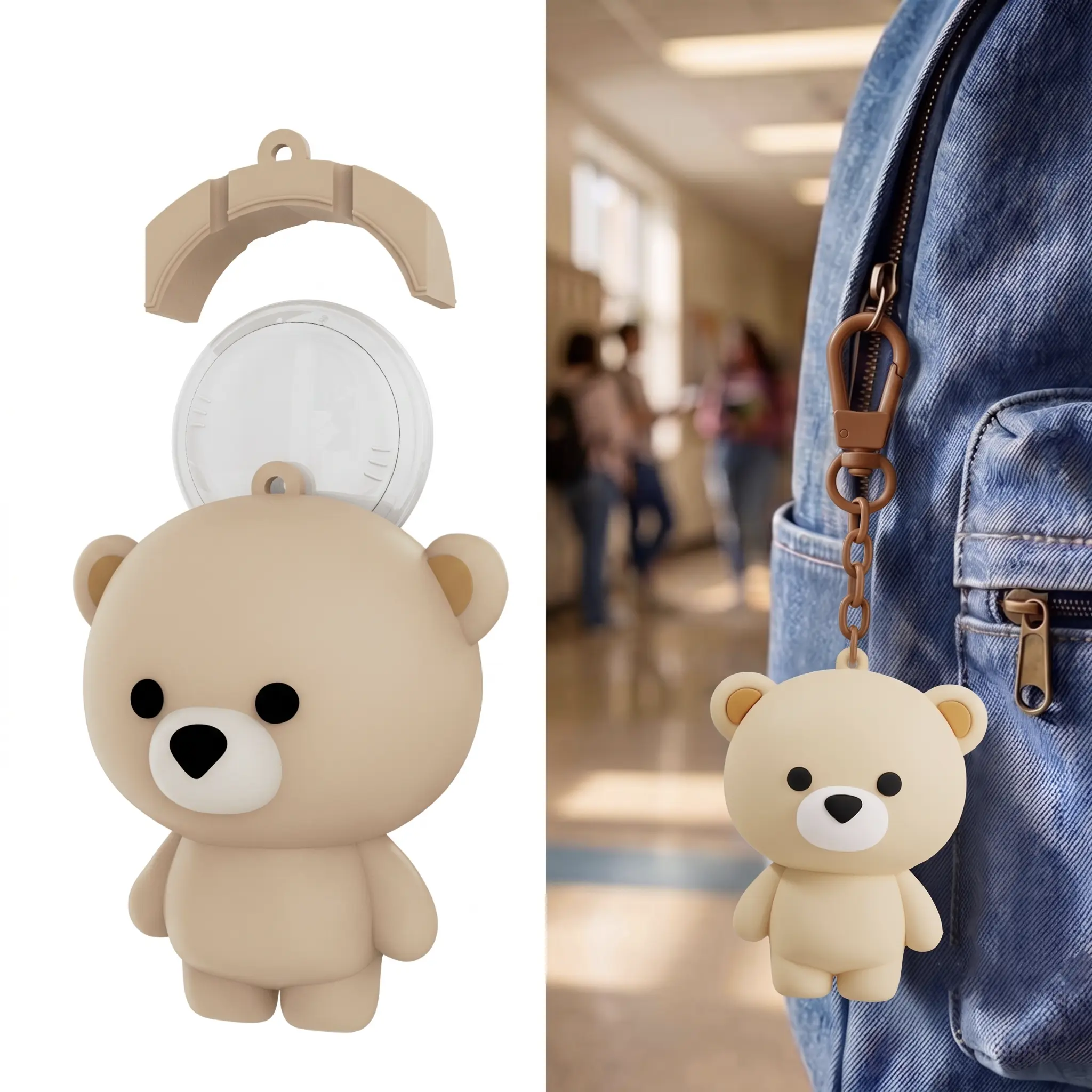 Llavero Oso + Rastreador Tag Compatible Apple Android - Imagen 2