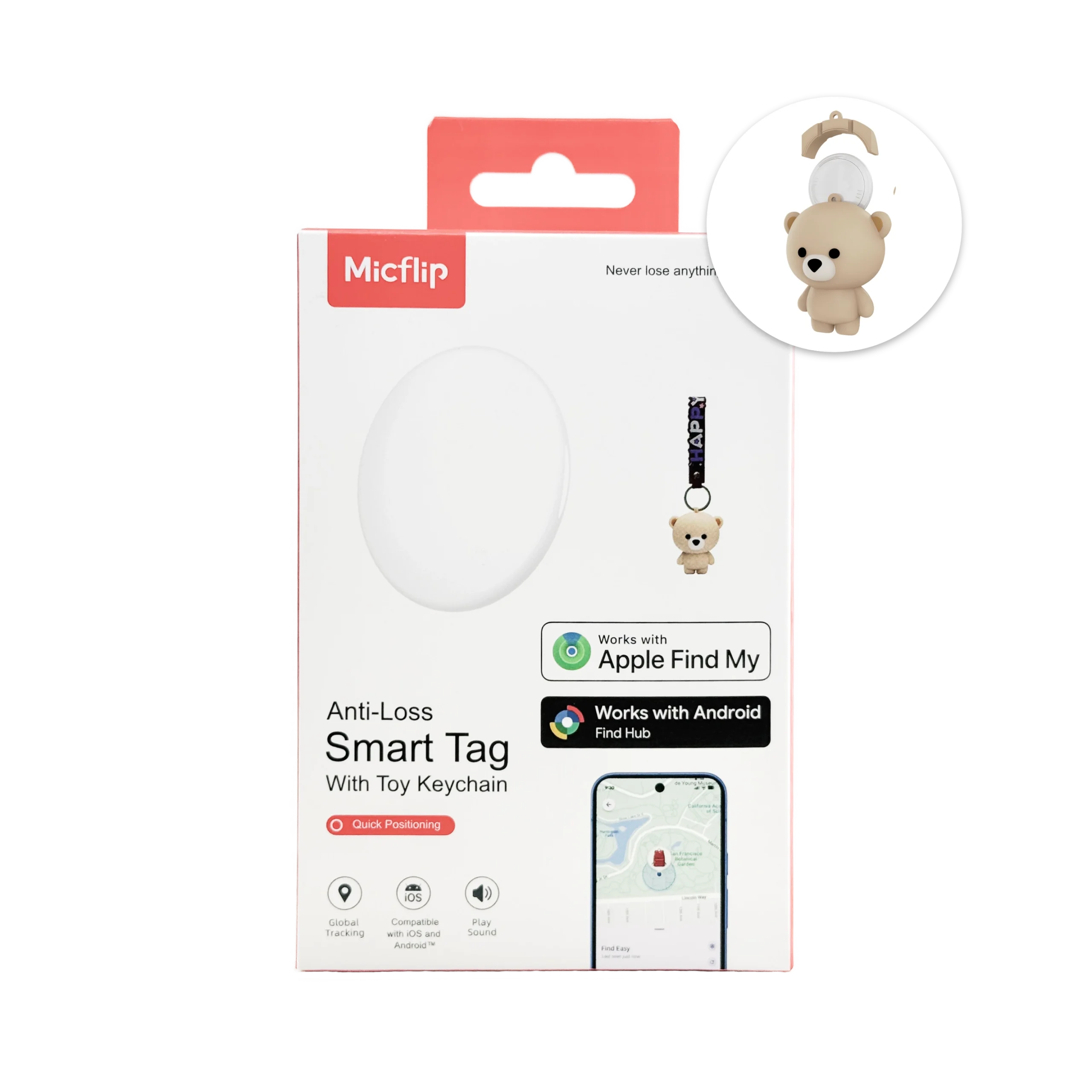 llavero rastreador smart tag con tecnologia airtag de apple